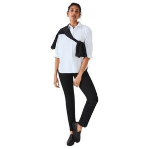 SPANX‎ Pants Women's Size Large Black Ponte Slim Straight Pant Compression